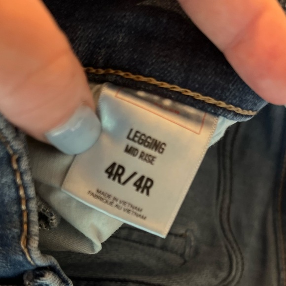 Express size 4 mid rise legging Women's Blue Jeans - Picture 9 of 10